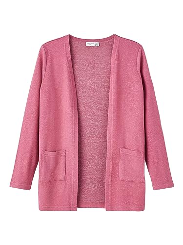 NAME IT Mädchen Nkfvicti Knit Card Noos Pullover, Rose Wine, 158-164 EU