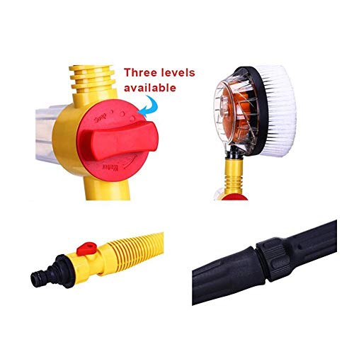 Rotating Car Wash Brush, High Pressure Car Foam Brush Rotating Automatic Sponge Hose Washing With Cleaner Cup Car Styling #TOP5