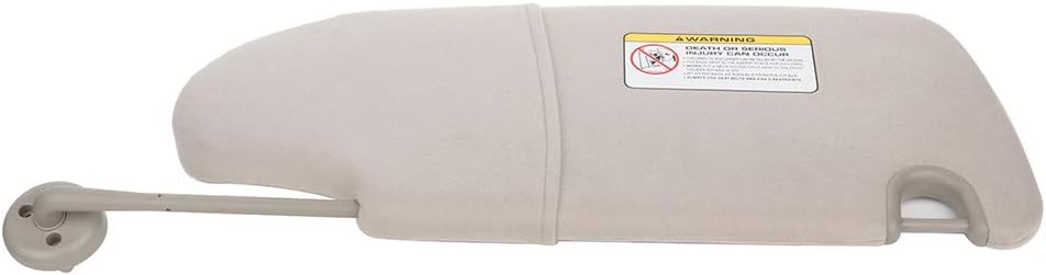 SCITOO Left Driver Side Sun Visor fit for Dodge for Ram 1500, 2002 2003 2004 2005 2006 2007 2008 (Without Sunroof, Without Mirror, with Light) Gray 1CT17TL2AA