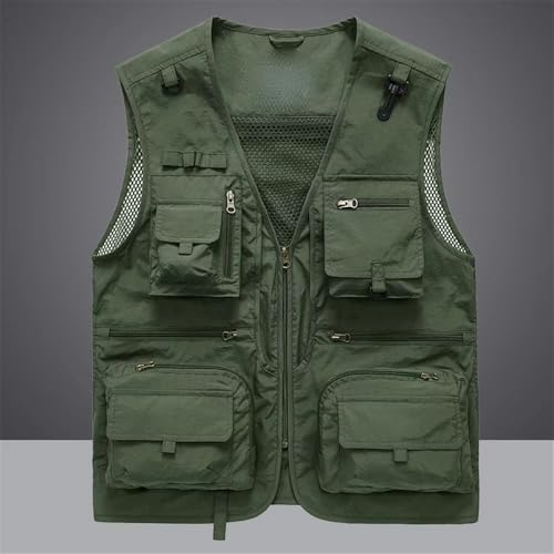 Chaleco de malla para hombre con bolsillos para herramientas 6