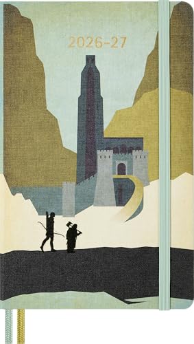 Moleskine Agenda Hebdomadaire 18 Mois 2026-2027 Le Seigneur des Anneaux, Couverture Rigide et Fermeture Élastique, Legolas et Gimli, Grand Format 13x21cm
