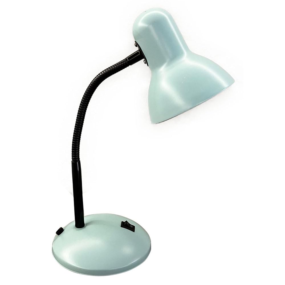 BEL AIR HOME - Lampada da Scrivania PISA in Metallo con Portalampada E-27 (LAMPADINA NON INCLUSA) per Illuminare il Tuo Spazio di Lavoro - Ideale per Scrivanie, Tavoli e Uffici (BLU)