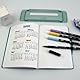 COLOP Bullet Journal Set. Bestehend aus dem mobilen Drucker e-Mark go, Lineal, 4 Tombow ABT Dual Brush Pens, 1 Kleberoller, 1 Bullet/Travel Journal, 1 Rollcase