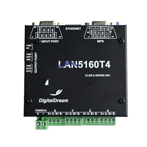 HUAYONGSS CNC Controller Kit Stepper Driver Integrated With The 4-Axis Ethernet Control Card Integrated With Driver, With MPG(LAN5160T4)
