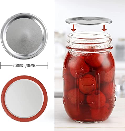 Skerybd 100-Count Canning Lids, Wide Mouth Mason Jars Lids For Ball/Kerr Jar, Large Mouth And Split-Type ( Only Lids) #TOP5