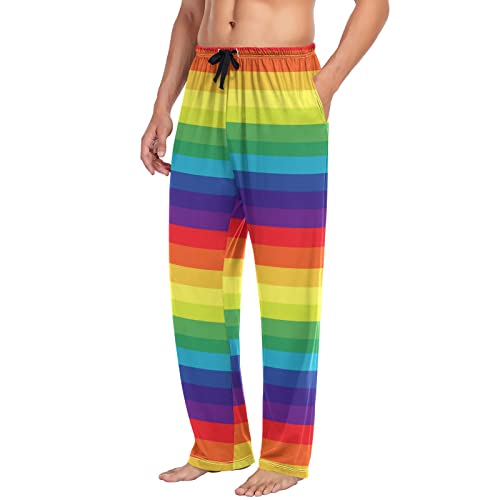 Pantalon pyjama pour homme à rayures multicolores taille L - 5