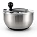 Hanseküche Centrifuga per insalata in acciaio inox, centrifuga, servire e conservare in uno spinner senza BPA, grande capacità di 4,5 litri con azionamento a manovella immagine