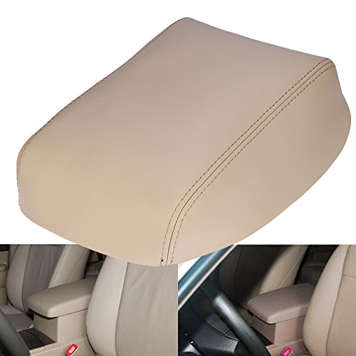 Hoypeyfiy Armrest Center Console Cover for Toyota Highlander 2008-2013 Beige