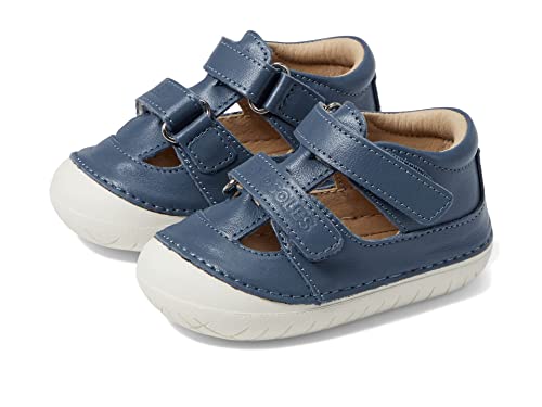 Old Soles Baby Boy's Tech-Pave (Infant/Toddler) Petrol/White EU 24 (US 8 Toddler) M