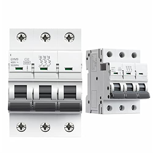 Disjoncteur MCB 3P Courbe C GYM9 20A 400V pour tableau électrique Din Rail