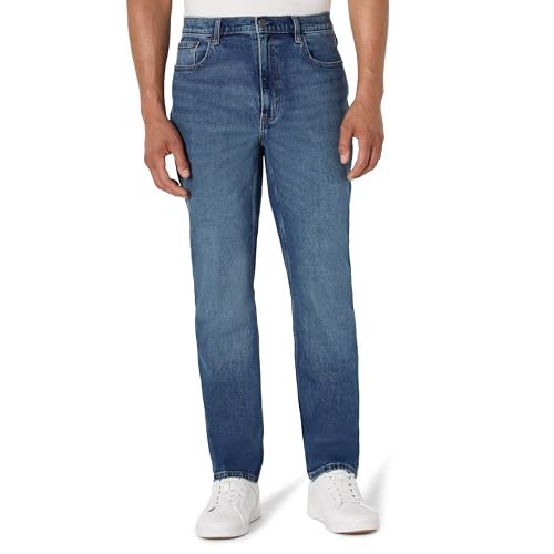 Amazon Essentials Mens Low Stretch Slim Straight Jeans Stone Medium Wash 29W x 32L