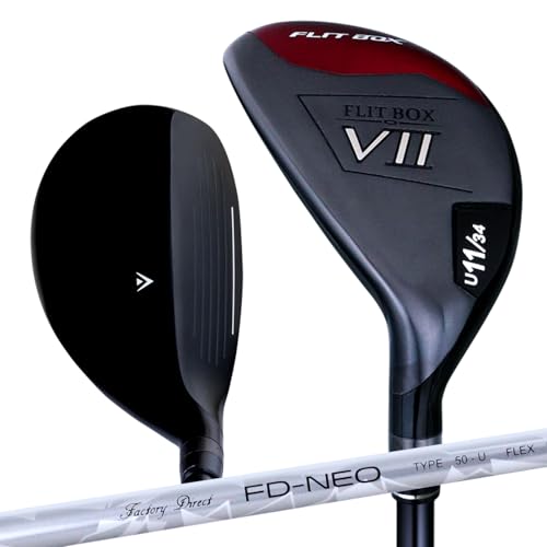 [左用/メンズ]FLIT BOX7 ユーティリティ フリットボックス セブン 軽量かつしなりを出したシャフト FD-50NEO ハイブリッド 3U:18° 5U:22° 7U:26° 9U:30° 11U:34° 13U:38° 15U:42° (軽量:FD-50NEO, 11U(34°), Rフレックス, 左利き)