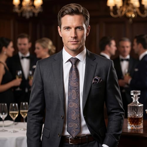 Image of joy alice 70 Colors Ties Set Men Mixed Color Necktie Handkerchief Cufflinks Brooch 3.15 Formal