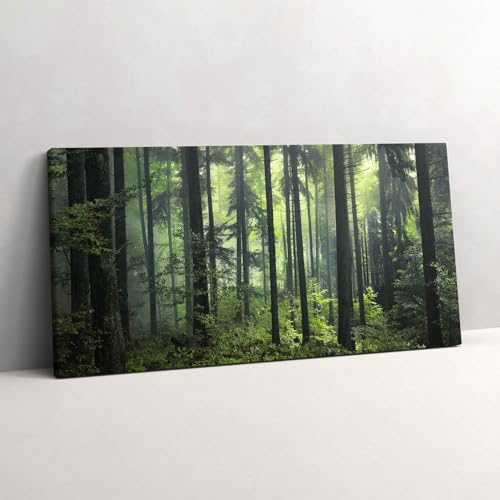 Décoration murale peinture paysage de forêt végétation arbres 120x60