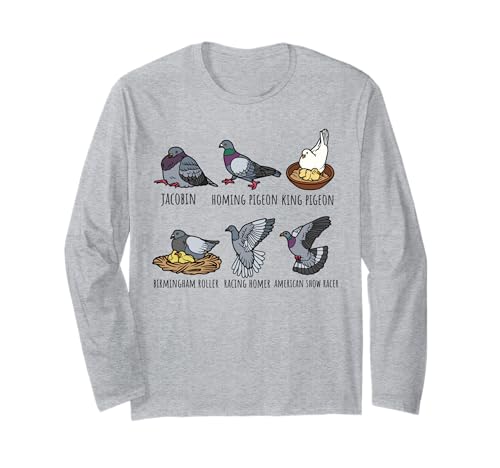 Tipo de colección de razas de palomas,Cute Pigeon Bird Owner Love Manga Larga