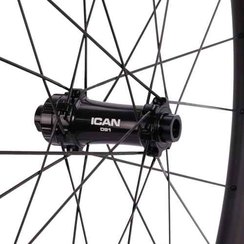 ICAN G25SL 700c 1352g Carbon Gravel Bike Wheelset Disc Brake 50mm Depth-25mm Inner Width (G25SL 700C Compatible with Road HG 11/12 Speed Freehub)