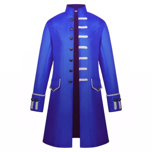 Ya en mundofriki.es: Abrigo steampunk para hombre, frac de Halloween, chaqueta, estilo medieval vintage victoriano gótico, disfraz de Halloween carnaval cosplay, azul, M