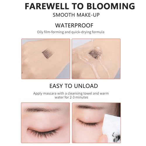 Guegine 2PCS Mascara Waterproof, 4D Silk Fiber Lash Mascara Mascara Waterproof Lasts All Day No Clumping Waterproof Sweatproof and Smudge-Proof Long-Lasting Make Eyelashes Longer and Thicker - Image 8