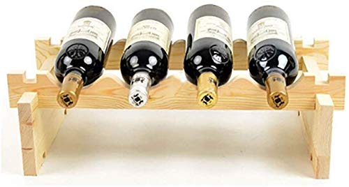 Soporte para botellas de vino de madera maciza miniatura 1