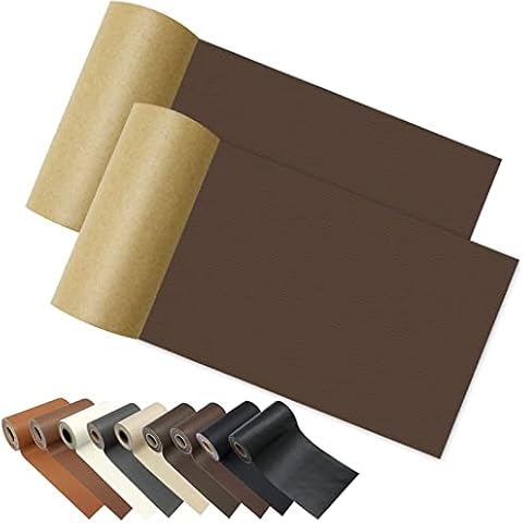 IVRYBRI Leather Repair Patch Tape kit for Couches 2packs 4X60inch Adhesive for Leather Vinyl Couch Furniture Sofa Car Seat Belts Handbags Jackets First Aid Patch (Brown-1) Cover