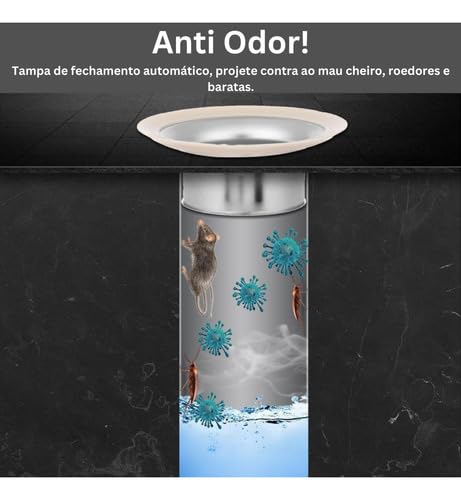 Ralo Anti Odor Barreira Anti Pragas Esgoto Ratos Barata Inseto Eliminação de Odores Para Banheiro Co