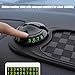 Multifunction Car Anti-Slip Mat,Rotatable Car Anti Slip Mat Phone Holder with Temporary Parking Number,Universal Car Phone Large Pad for Phones Sunglasses Keys Gadgets (Black+Black Bracket)