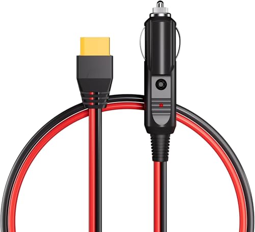 AFERIY Zigarettenanzünder zu XT90 1M Kabel Autoladegerät Stecker für Autos/LKWs zu Solar Generator, 12/24V