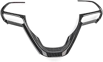 Tocatus ABS Carbon Fiber Black Steering Wheel Bezel Decorative Trim for 2014-2019 Jeep Grand Cherokee, for 2016-2020 Jeep Cherokee, 1pc