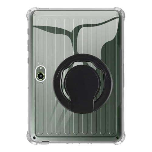 Shantime Tablet Case and Stand Holder Compatible with Samsung Galaxy Tab Active Pro SM-T547 LTE 10.1 2019 Case, Shockproof Cover and 360 Rotating Ring Handle Grip Bracket(Clear)