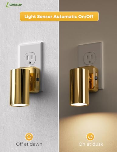Image of L LOHAS LED Night Lights Plug into Wall,[2-Pack] Wall Spot Lights Indoor