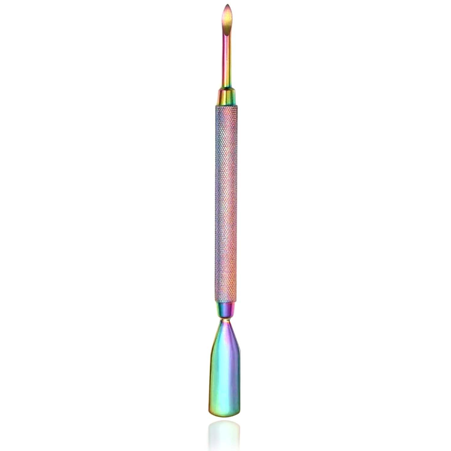Professional Double Ended Hypoallergenic Stainless Steel Metal Pusher (Cuticle Pusher) - Multi-Color