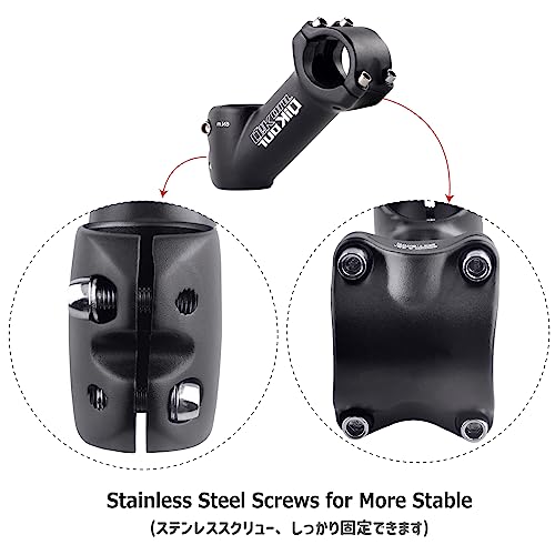 image for Azarxis Bike Stem 31.8mm 45 Degree 90mm Lightweight Bicycle Short Hand