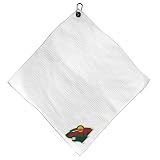TG Team Golf NHL Team Golf NHL Microfiber Towel - 15' X 15' (White) with Carabiner Clip, Premium Microfiber with Deep Waffle Pockets- Superior Water Absorption and Quick Dry Golf Cleaning Towel