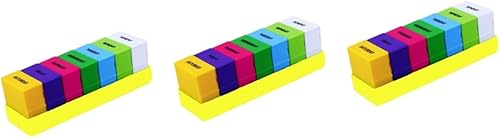 GLEAVI 3 Sets 28 The Offic Boxs Pillbox Round Traveling Medicine Pill Cajas Organizadoras Pill Storage Container Yellows Useful Pill Case Pill