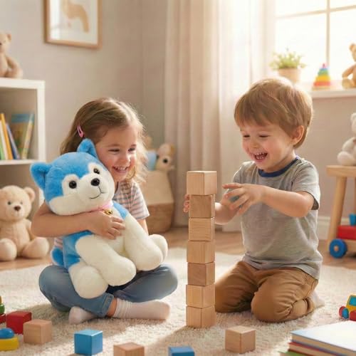 Image of Tabitha Stuffed Toys-Ultra Soft Plush Toy for Kids | Birthday Gifts for Kids and Girls | (Combo of 2 Toys 35 Cm Blue Dog & 25 Cm Blue Cat)