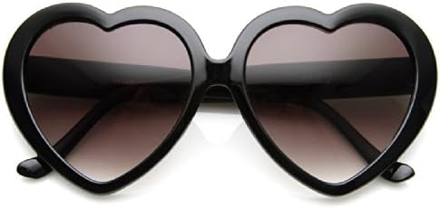 zeroUV Oversized Heart Shaped Sunglasses UV400 Cute Trendy Love Fashion Eyewear for Women 52mm