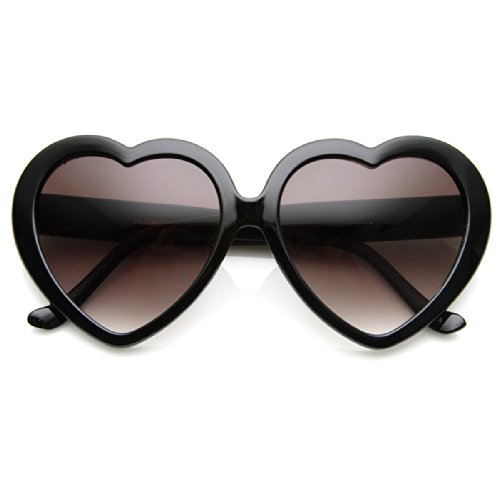 Image of zeroUV Oversized Heart Shaped Sunglasses UV400 Cute Trendy Love Fashion Eyewear for Women 52mm