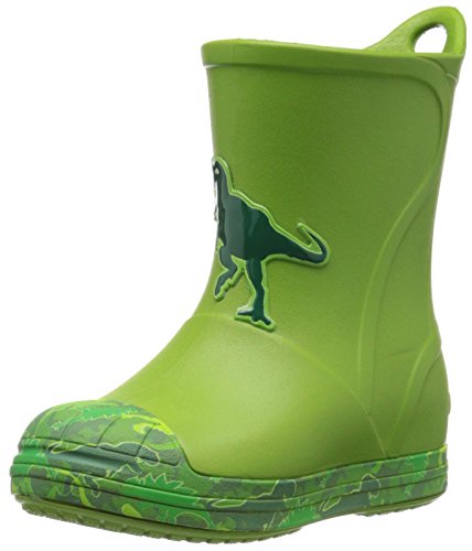 Crocs Bump It Graphic Rain Boot (Toddler/Little Kid), Parrot Green, 11 M US Little Kid