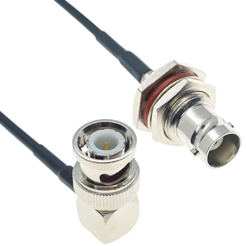 RG174�P�[�u�� BNC-BNC�v���O�W���b�N�i�b�g�R�l�N�^ ���p���� RF���� �����W�����p�[�s�O�e�[��(MALE 90 TO FEMALE B,6M)