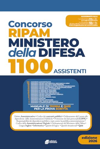 Concorso RIPAM Ministero della Difesa 1100 Assistenti: Manuale di teoria e quiz