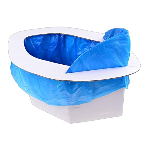 Luzhengyang Portable Folding Toilet Seat Camping Mobile WC for Kids Adults - Sturdy Foldable Potty with Degradable Bags - Perfect for Travel, Hiking, Picnic, Outdoor & Emergency Use