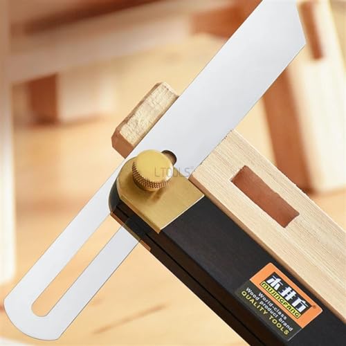 Regla ajustable de ángulo de madera con mango de ébano miniatura 5