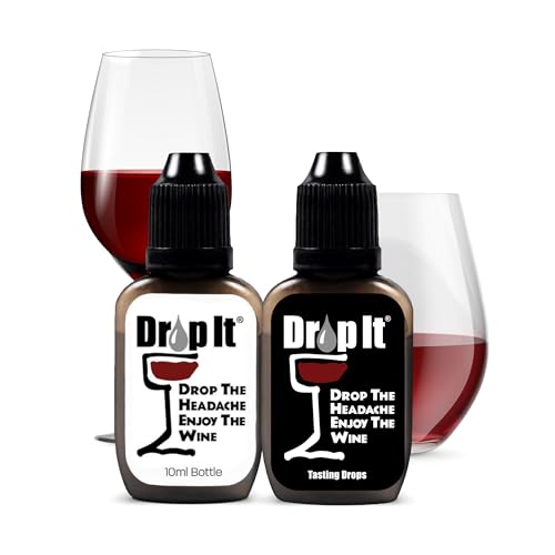Drop It Wine Drops Original and For Tastings Combo Pack - Includes One 10mL Bottle of Each - Naturally Reduces Sulfites and Tannins in Red, White & Sparkling Wines - Portable & Easy to Use - USA Made