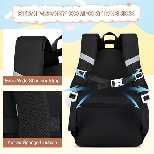 MOMUVO School Backpack Set for Girls,3pcs Bookbag with Lunch Box Pencil Case Kids School Bag Set3