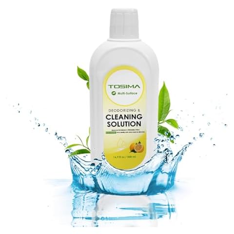 Tosima Multi-Surface Floor Cleaning Solution, Compatible with All Robot Vacuums with Mopping and Cordless Wet/Dry Vacuum, 16.9oz, Lemon Scent Cover