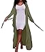 ENLACHIC Women Long Sleeve Chiffon Lightweight Maxi Sheer Duster Cardigans