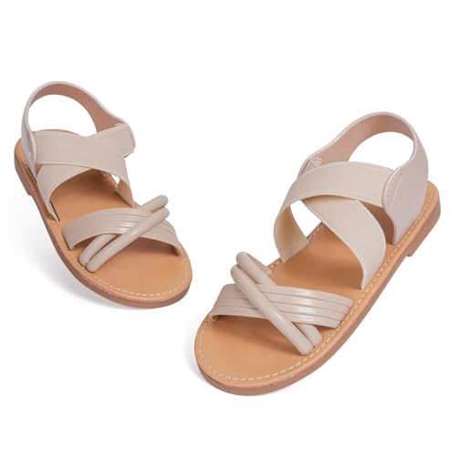 Image of Toddler Girls Sandals Little Girl Summer Flat Sandal Baby Open Toe Outdoor Beach Holiday Dress Shoes