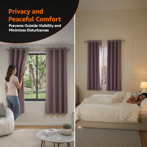 Image of Amazon Basics - Room Darkening Blackout Door Curtains, 100% Room Darkening | 5 Feet |Set of 2| Embossed | Self Deisgn |for Living Room and Bedroom | 115cmx 150cm, Color- Wine