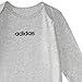 adidas Baby Boys 3-Piece Linear Logo Heather Bodyshirt & Pant Set, Grey with White, 12M