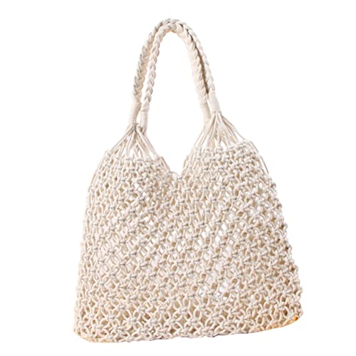 Sac de plage femme crochet grand et spacieux cabas à bandoulière